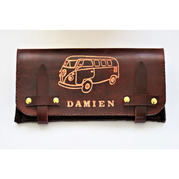 Aanpasbaar leren tabakszakje