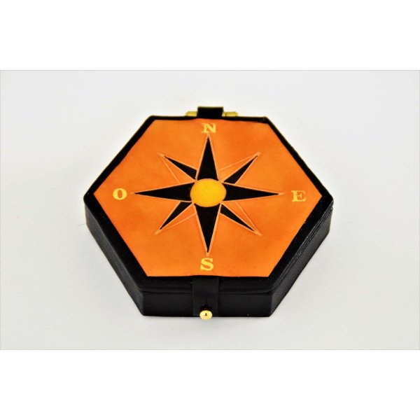 geheel lederen zakzonnewijzer