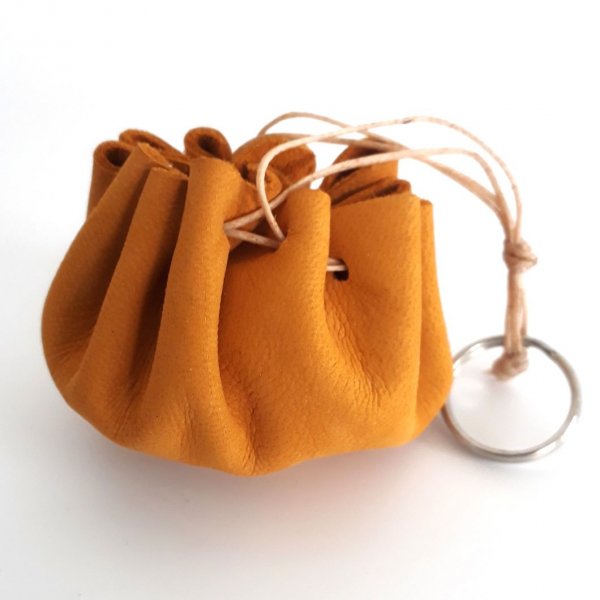 mini-bourse porte-cl&eacute;s cuir