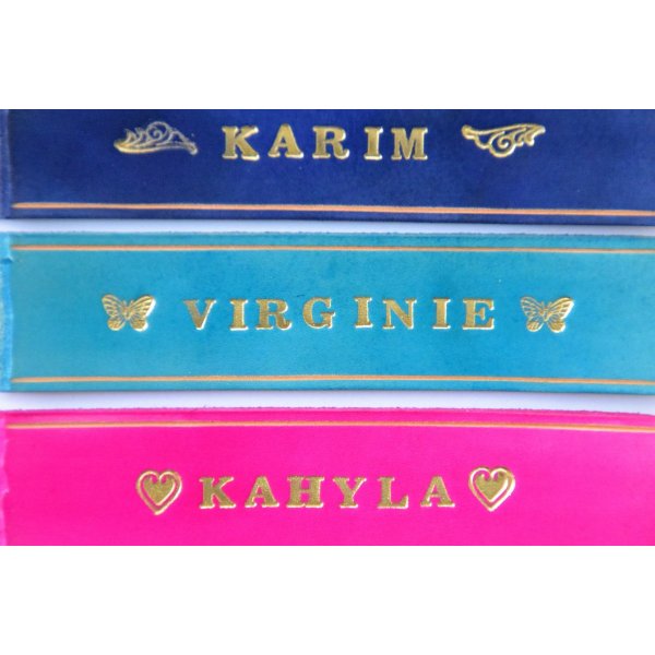 Rond de serviette personnalis&eacute; avec gravure dor&eacute;e